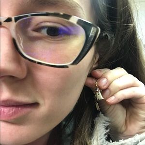Vintage Jewelry - Tiny Enamel Lighthouse Earrings Adorable!! Vintage Jewelry - Tiny Enamel Lighthouse Earrings Adorable!!